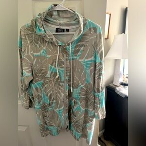 Onque Casuals zip front knit jacket xl